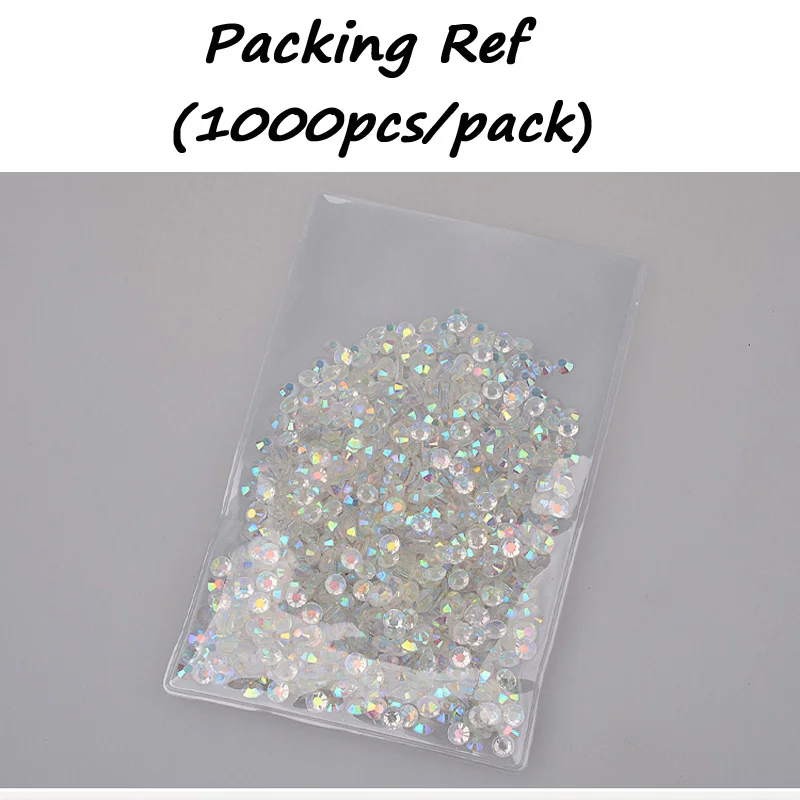 Nové 1000pcs/pack Crystal Clear Jelly AB Farba Nail Art Živice Kamienkami Non rýchlu Opravu, Nail Art, Ozdoby Príslušenstvo