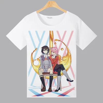 Nové Anime MILÁČIK v FRANXX t-shirt Muži t-shirt Polyester-krátke rukáv topy