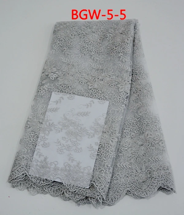 Nové dorazí francúzskej čipky textílie 3d kvetinové výšivky Mäkké Afriky čipky textílie celkom nášivka tisse 5 metrov BGW-30