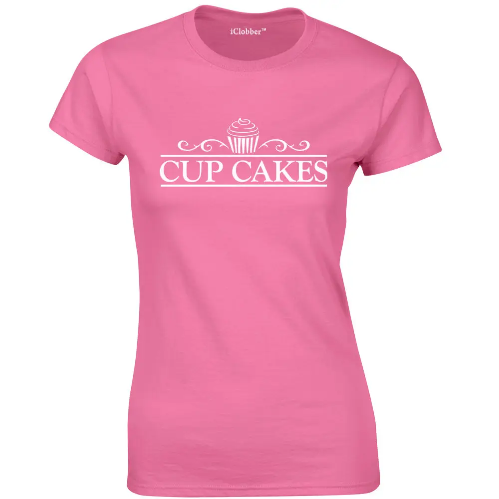 Nové Módne Krátky Rukáv, bavlna Pohár Koláče dámy cupcake prípadoch tortu stojan nožnice na pečenie tinscustom vytlačené T tričko
