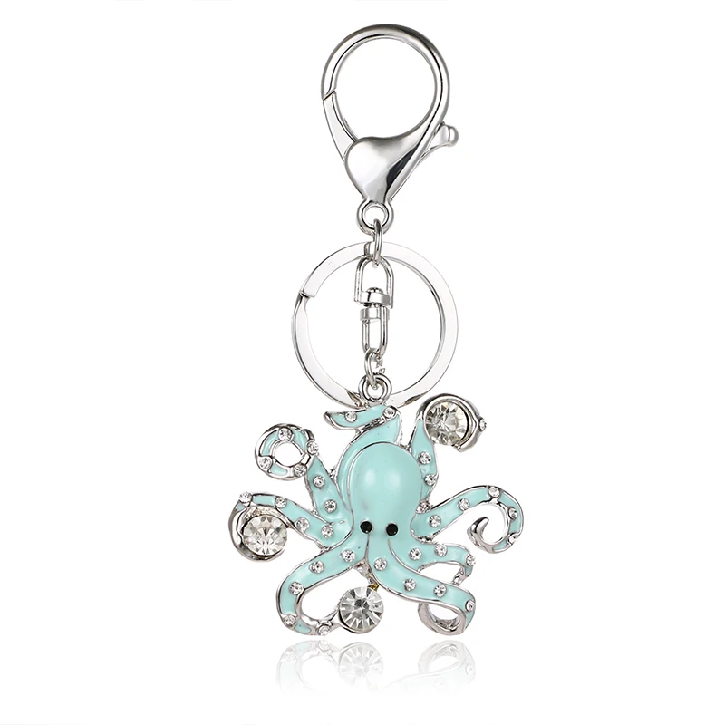 Nové ružové chobotnice krásne crystal pearl kúzlo prívesky kabelka kabelka auto kľúčenke reťazca ysk032 kreatívny darček svadobné šperky