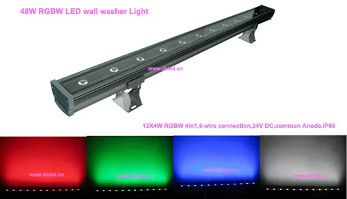 Nový dizajn! vysoký výkon 48W Lineárne RGBW LED wall washer,Lineárne 48W RGBW LED panel svetlo,6*4 W RGBW 4in1,24VDC,DS-T29-48W-RGBW-24V,
