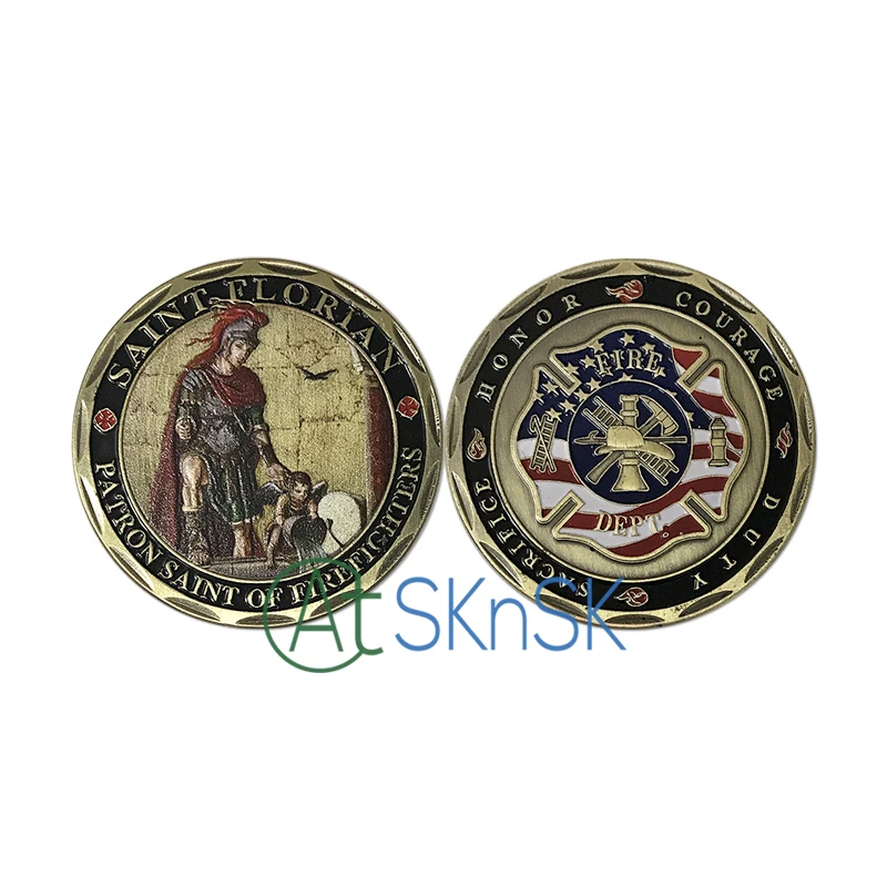 Nový obchod so mincí, Zberateľských St. Florian Patróna Hasičov, Oheň Záchranu Výzvou Mince Kovové Mince drop shipping