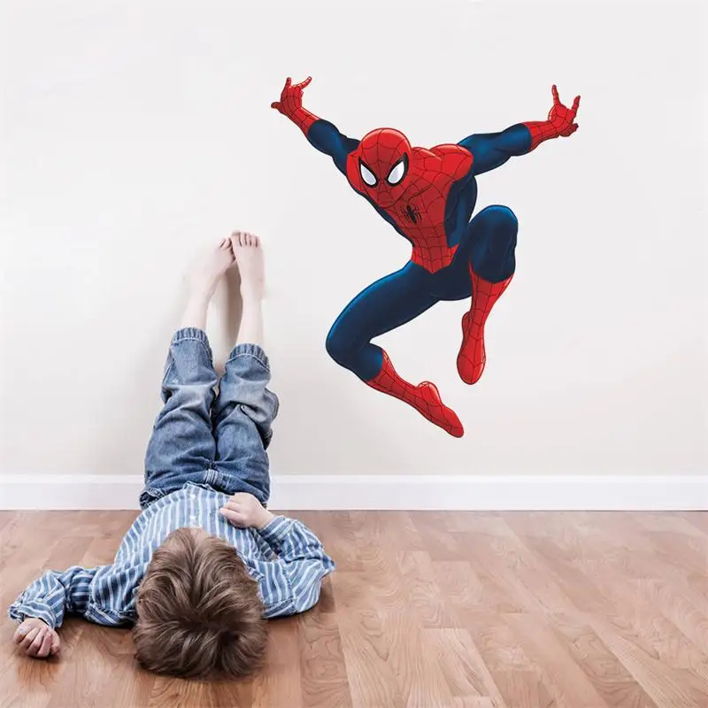 Pekný kreslený Spiderman deti chlapcov krásne narodeniny, darčeky izba kotúča, stena nálepky domova hračka vymeniteľné strana nálepky SDM3