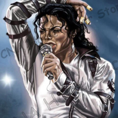 Plný vrták Mozaiky Michael Jackson Foto 5D Diy Výšivky Diamond Maľovanie Živice 3D Cross Stitch Súpravy izba dekorácie, Nálepky