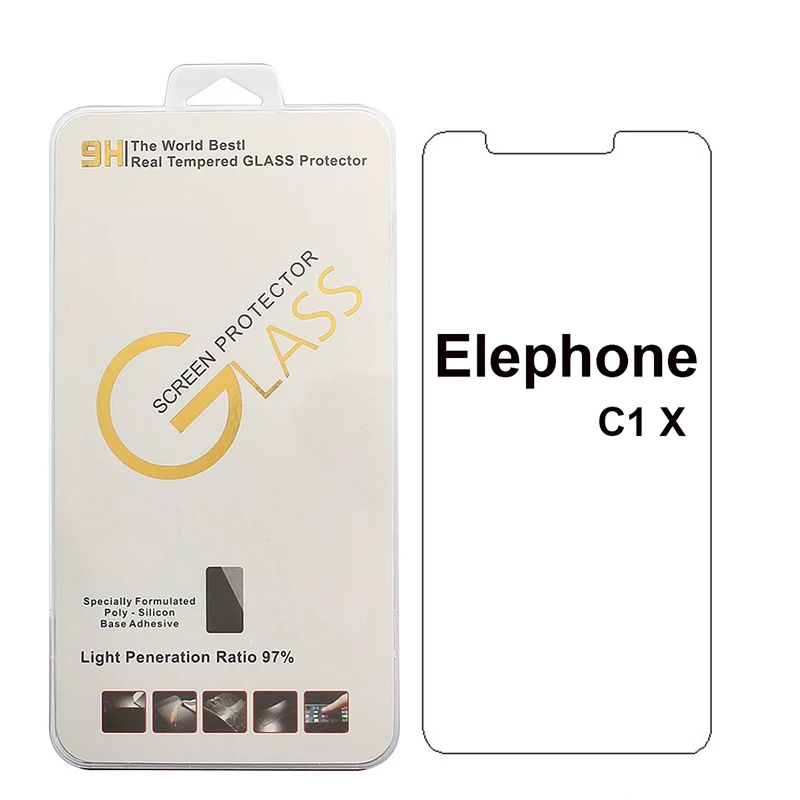 Pre elephone C1 Max /C1 X/C1 mini Tvrdeného Skla 9H 2.5 D Kvalitný Chránič Film pre elephone mobil