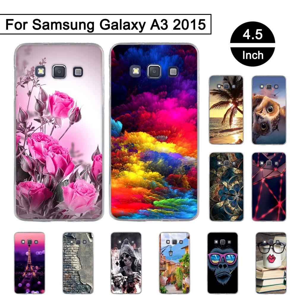 Pre Samsung Galaxy A3 Silikónový obal pre Samsung 3 A300 Maľované Mäkké TPU Prípadoch Zadný Kryt pre Samsung A3 Tašky Fundas