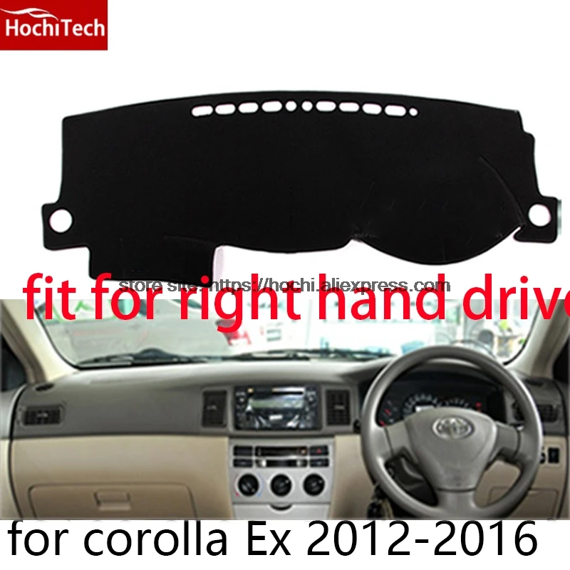 Pre toyota corolla EX pravej ruke jednotka palubnej dosky mat Ochranná podložka čierne auto-styling Interiéru Prerobit Nálepky Mat produkty
