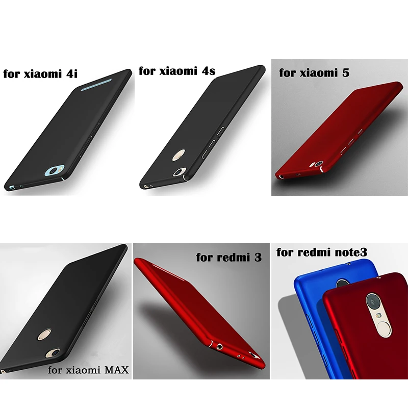 Pre Xiao 5 kom 4i 4S MAX redmi 3 note3 prípade mobilný telefón obsahuje ochranný obal matné jednoduchý pevný tenký späť luxusné PC kryt