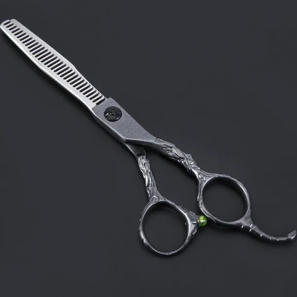 Profesionálne Japonsko 440C šedá Scorpion vlasy nožnice taška nastaviť rezanie nožnicový holič rednutie nožnice scisors kadernícke nožnice