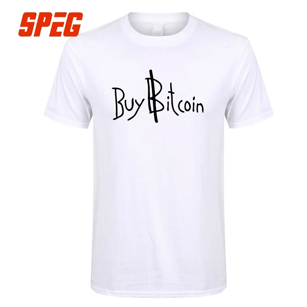 Pánske Letné Tričká Krátky Rukáv Kúpiť Bitcoin Cryptocurrency Topy Teenage Bavlna Krátky T-Shirt 2017 Nové Trendy Muž Čaj
