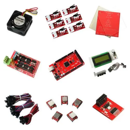 Reprap RAMPS1.4 pre pc Starter kits Mega R3,5xA4988 stepper vodiča, LCD2004 Inteligentný controller,heatbed MK2a zarážku modul