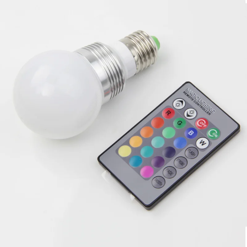 RGB LED Žiarovka E27/E14/B22 Lampa 16 Farieb 9W AC110V 220V 85-265V led Žiarovka Žiarovka s Diaľkovým ovládaním viacerými farba led osvetlenie