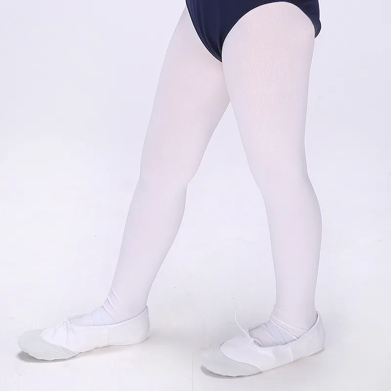 Ruoru Profesionálne Deti Deti, Dievčatá Balet pančuchové Nohavice Biely Balet Tanec Legíny Pantyhose s Otvorom Nahé Black Pink Osadenie