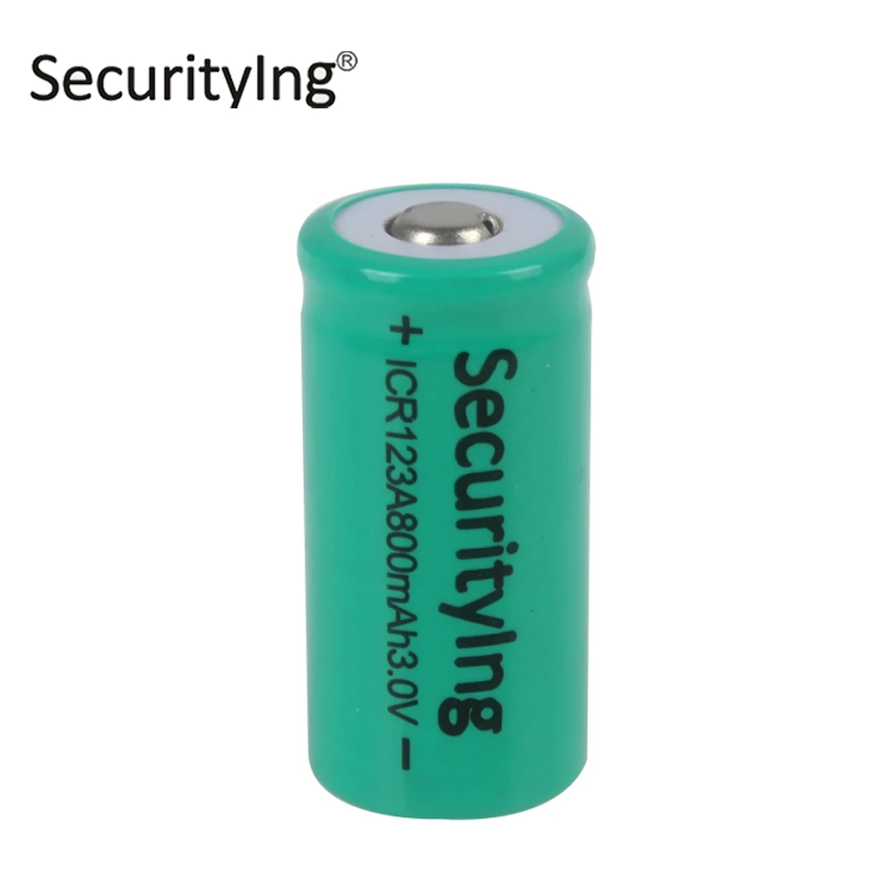Securitylng 3V 800mAh ICR123A Nabíjateľná Batéria Lítium Li-ion Batéria pre LED Baterka Svetlomet Fotoaparát Hračky