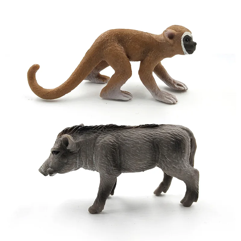 Simulácia lesných voľne žijúcich zvierat model Alpaky Warthog Šimpanz ovce Lesný Líška Antilopy Opice Gibbon víla plavidlá figúrka hračky