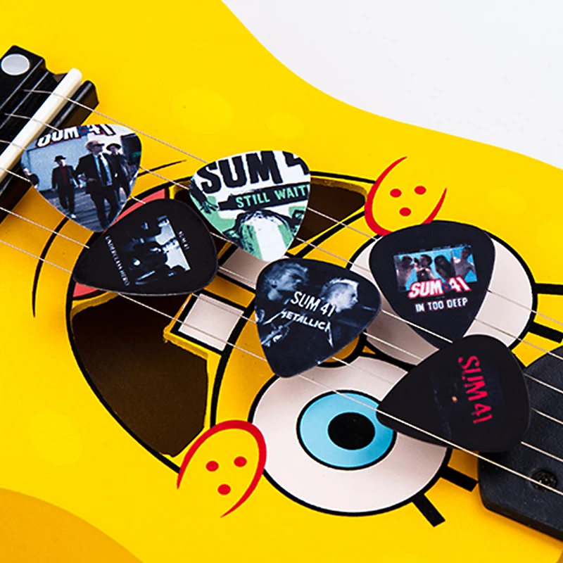 SOACH 10pcs 3 druhy hrúbka novú gitaru vezme basy Populárne punk kapely SUM 41 obrázky vysokej kvality tlače Gitarové príslušenstvo