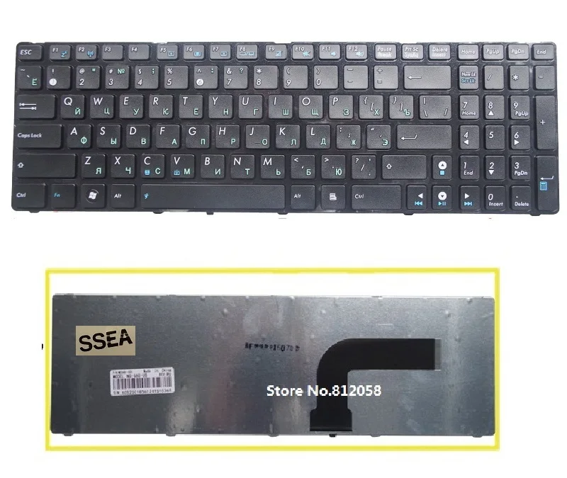 SSEA Zbrusu Nový notebook RU Klávesnica pre Asus X53 53SC X53SJ X53SM X53SV X55V X55SV X55VD X61Q X61S X61Sf X61SL X61Sv X61Z ruskej
