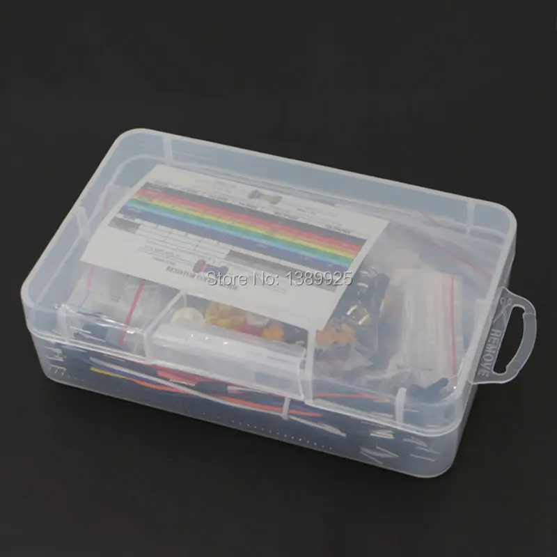 Starter Kit pre arduino Odpor /LED / Kondenzátor / Jumper Drôty / Breadboard odpor Auta s Retail Box