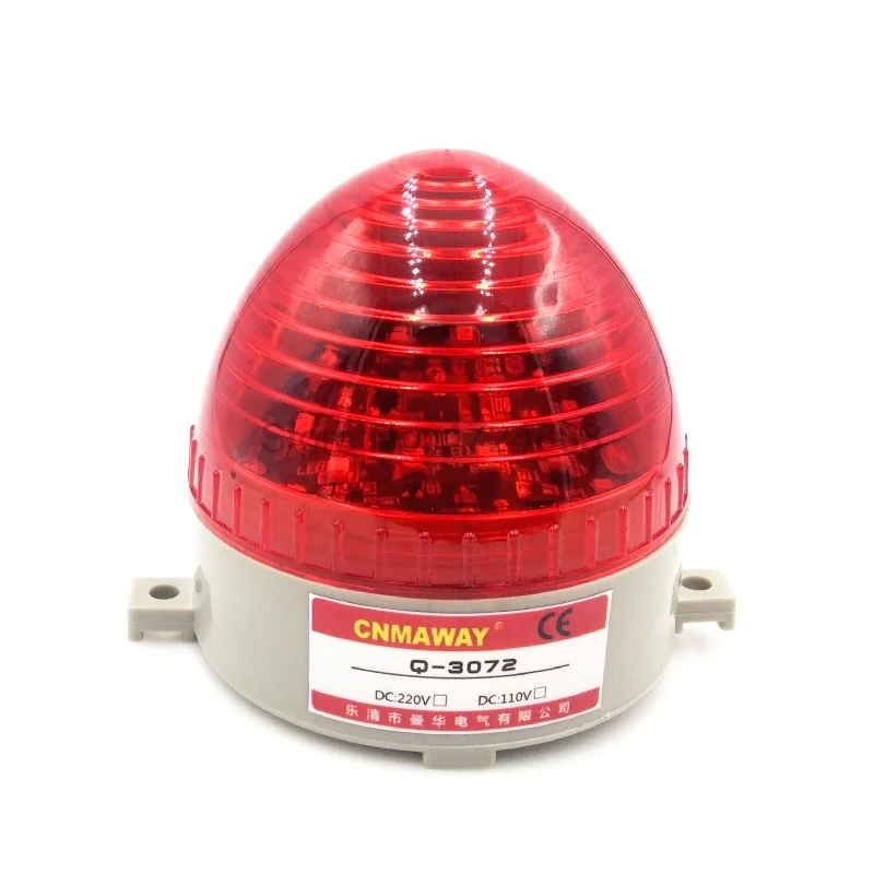 Strobo Signál Výstražné svetlo N-3072 12V 24V 220V Kontrolka LED Lampa malé Blikajúce Svetlo Bezpečnostný Alarm IP30