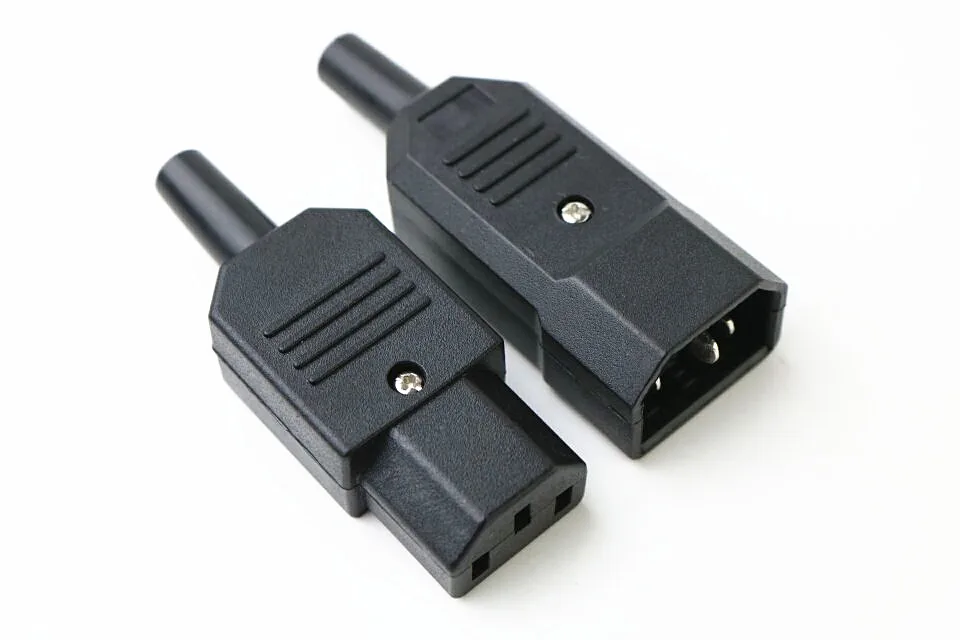 Súbor KIS Hot 250V 10A Napájací Konektor IEC 320 C14 Zástrčku do C13 Zásuvky