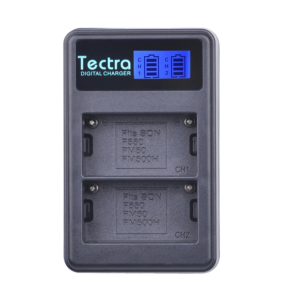 Tectra 4PCS NP-F550 NP F550 Náhradná Batéria + LCD USB Duálna Nabíjačka pre Sony NP-F570 CCD-SC55 CCD-TRV81 DCR-TRV210 MVC-FD81