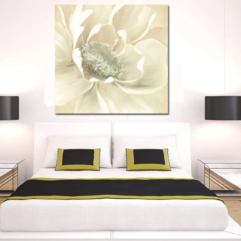 Tlač Minimalistický Biela Umelec Orchidea Abstraktnú olejomaľbu na Plátne, Plagát, Pop Art Stenu Obrázok pre Obývacia Izba Dekor Cuadros