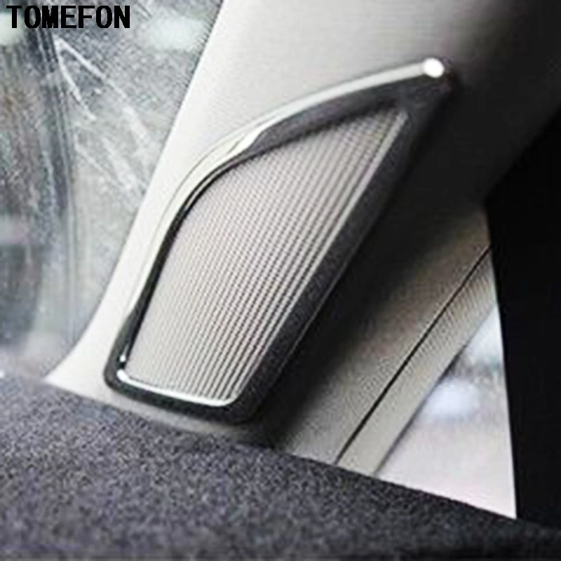 TOMEFON 2 KS Pre Volkwagen VW Golf 7 MK7 2013 ABS Chrome Prednej Hornej Strane Vnútorného Reproduktora Zvuk Interiérové Lišty