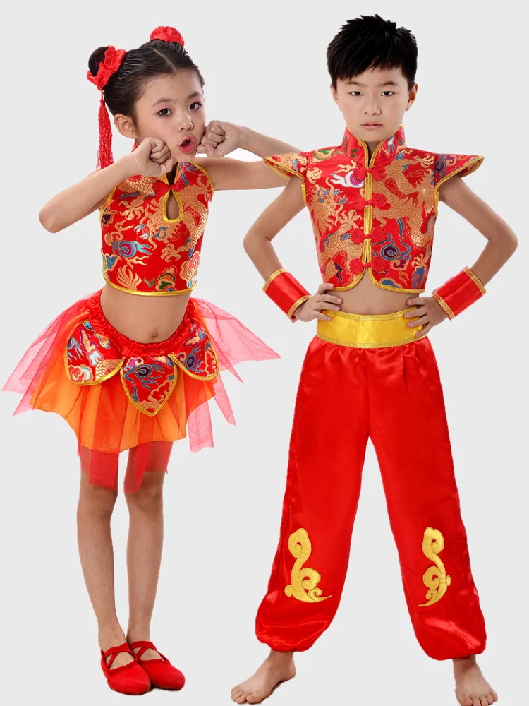 Tradičná Čínska Tanečných Kostýmov, Deti Vnútroštátne Vykonávanie Tanec, Bojové Umenia pre Dievča a Chlapca Kung Fu Tanečné Kostýmy