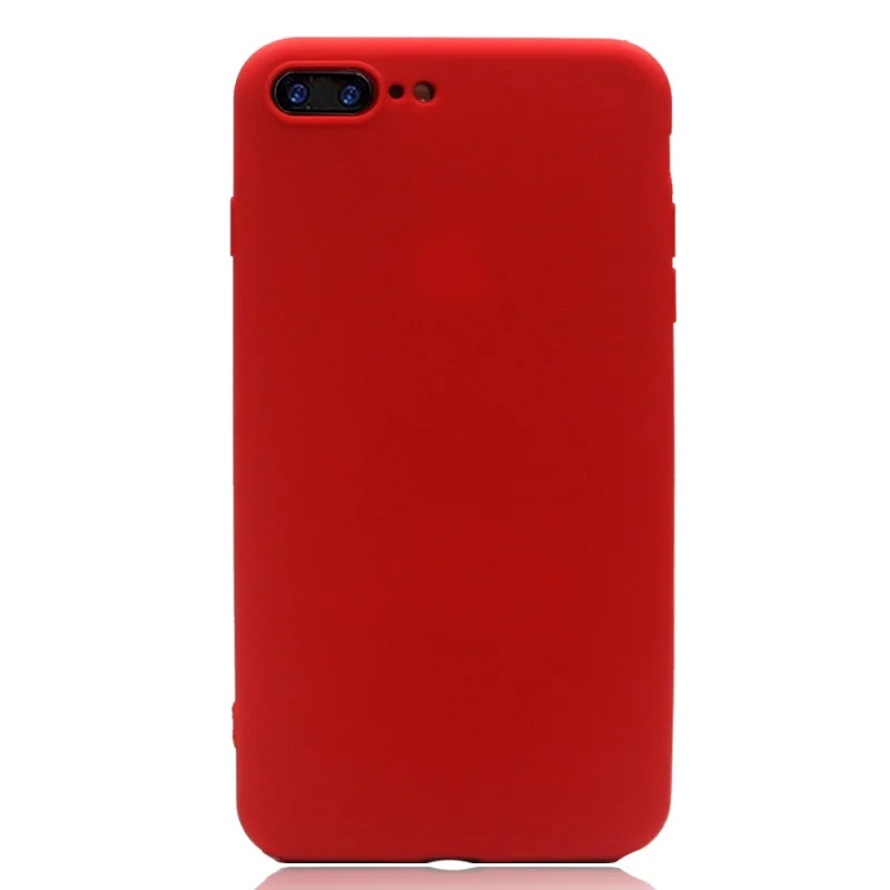 Tronsnic Farebné Telefón puzdro pre iPhone 5s Se 6 6s plus 7 plus Rainbow Pevné Červené Víno Matný Mäkký TPU Kryt Slim Čierna Modrá Zelená