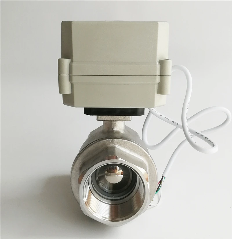 Tsai Fanúšikov motorizovaných guľový kohút NPT/BSP DN40 AC/DC9-24V elektrický ventil 1/2