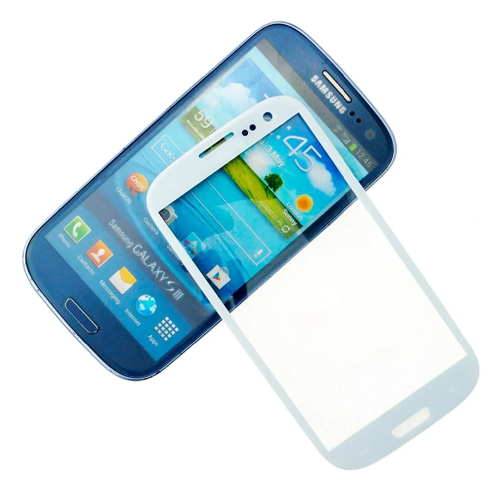 Vonkajšie LCD na Prednom Displeji Sklenený Kryt Objektívu Náhradné Diely Objektív Pre Samsung Galaxy S3 i9300 S4 i9500 S5 i9600 Dotykový Displej