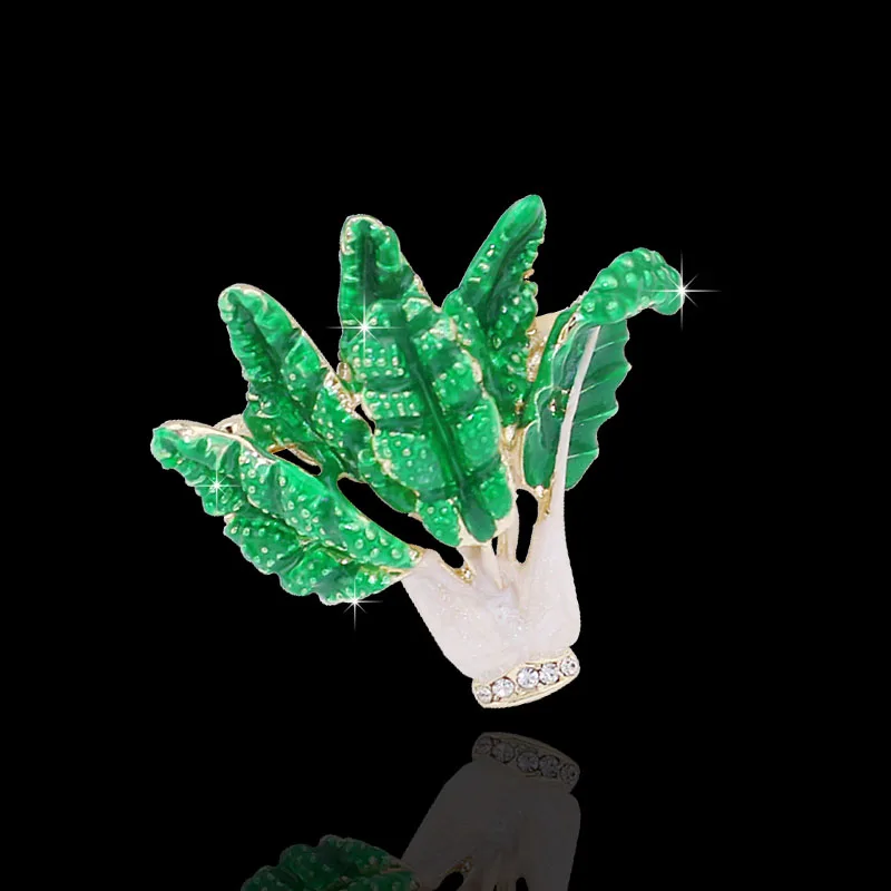 Vynikajúce Osobné Smalt Farba Kapusta Brošňa S Rakúskom Crystal Nové Módy Klasické Šperky Pre Ženy, Položka Č.: P0185