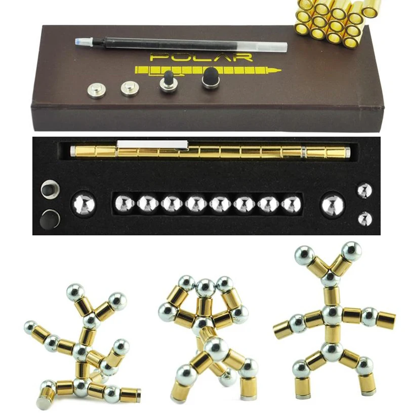 Vysoká Kvalita Fidget zameranie Magic Magnetické kapacita guličkové pero Spinner Tri-Spinner Plné kovové guľôčkové pero 03655
