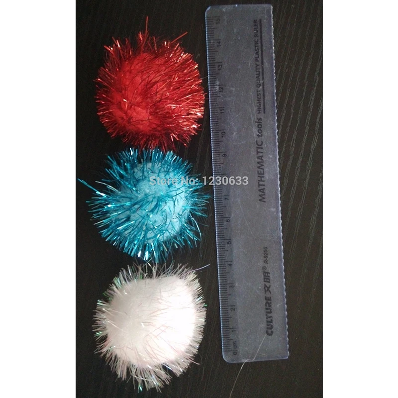 Westrice 4cm Lesklé Korálky V Rôznych Farbách Dodávané Náhodne Nylon Materiál, Mačky, Hračky a Hračky pre Psa Pet Hračka Loptu