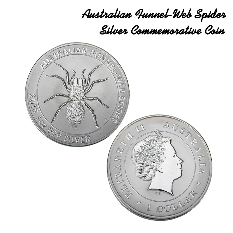 WR Austrálsky Ohrozených Divoký Život Strieborné Pamätné Mince Lievik-web Spider Kovové Mince v Hodnote Zber