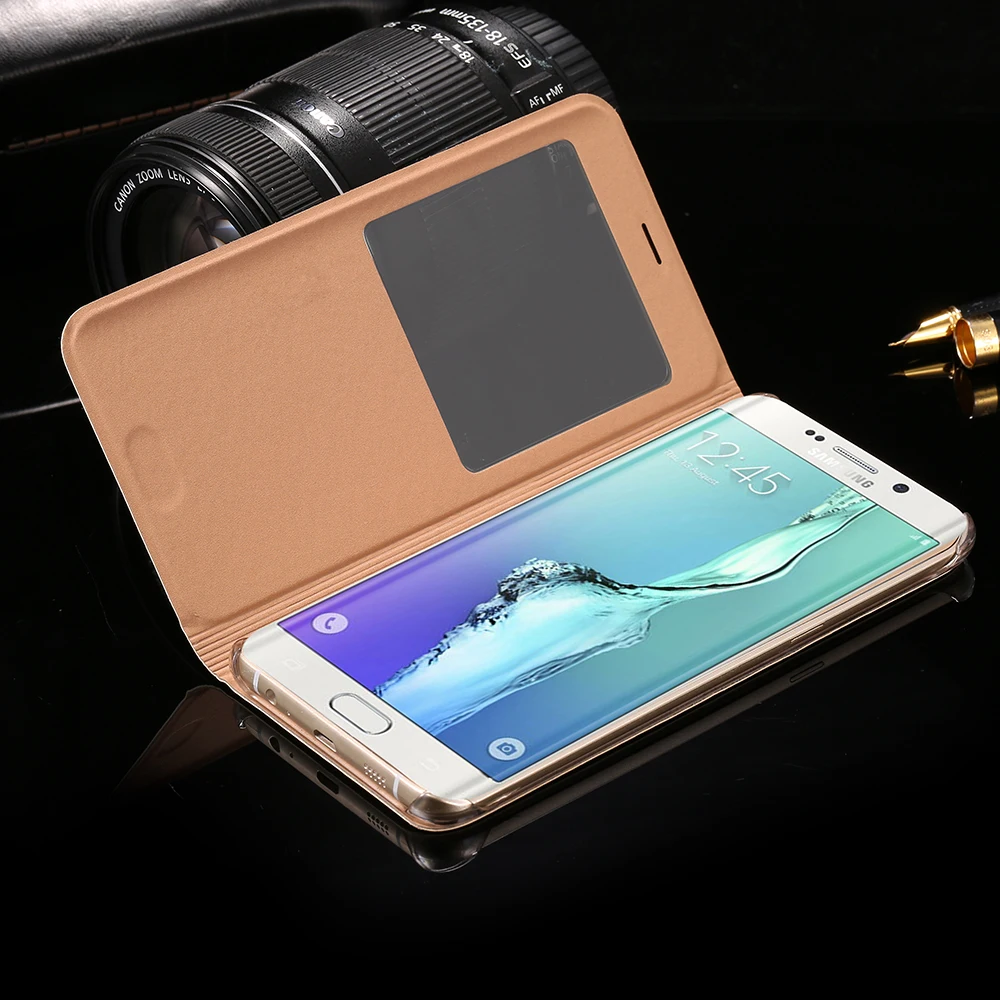 YKSPACE vysoko kvalitné Kožené puzdro Pre Samsung Galaxy S6 Okraji Plus G9280 G928F Mobilný Telefón kryt Windows