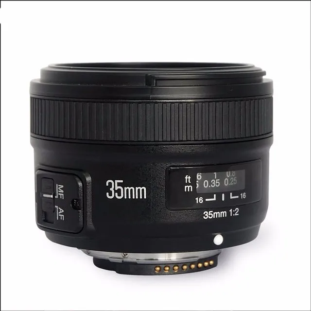 Yongnuo YN35mm F2 objektív širokouhlý Veľké Apertúry Pevná Auto Focus Objektív + 58mm UV filter +objektív taška + clona Pre Nikon