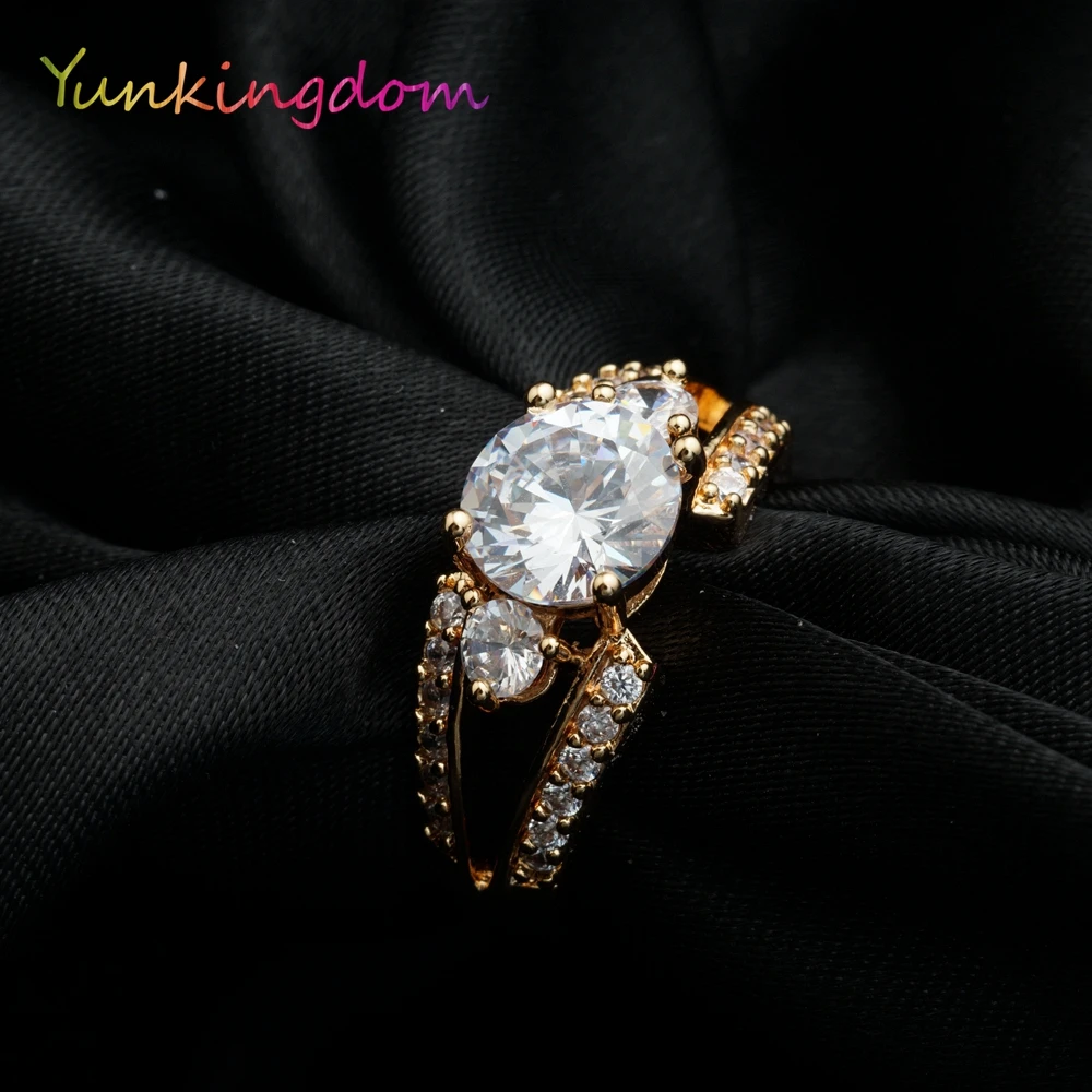 Yunkingdom Zapojenie crystal prstene, šperky ženský kostým príslušenstvo zirkón