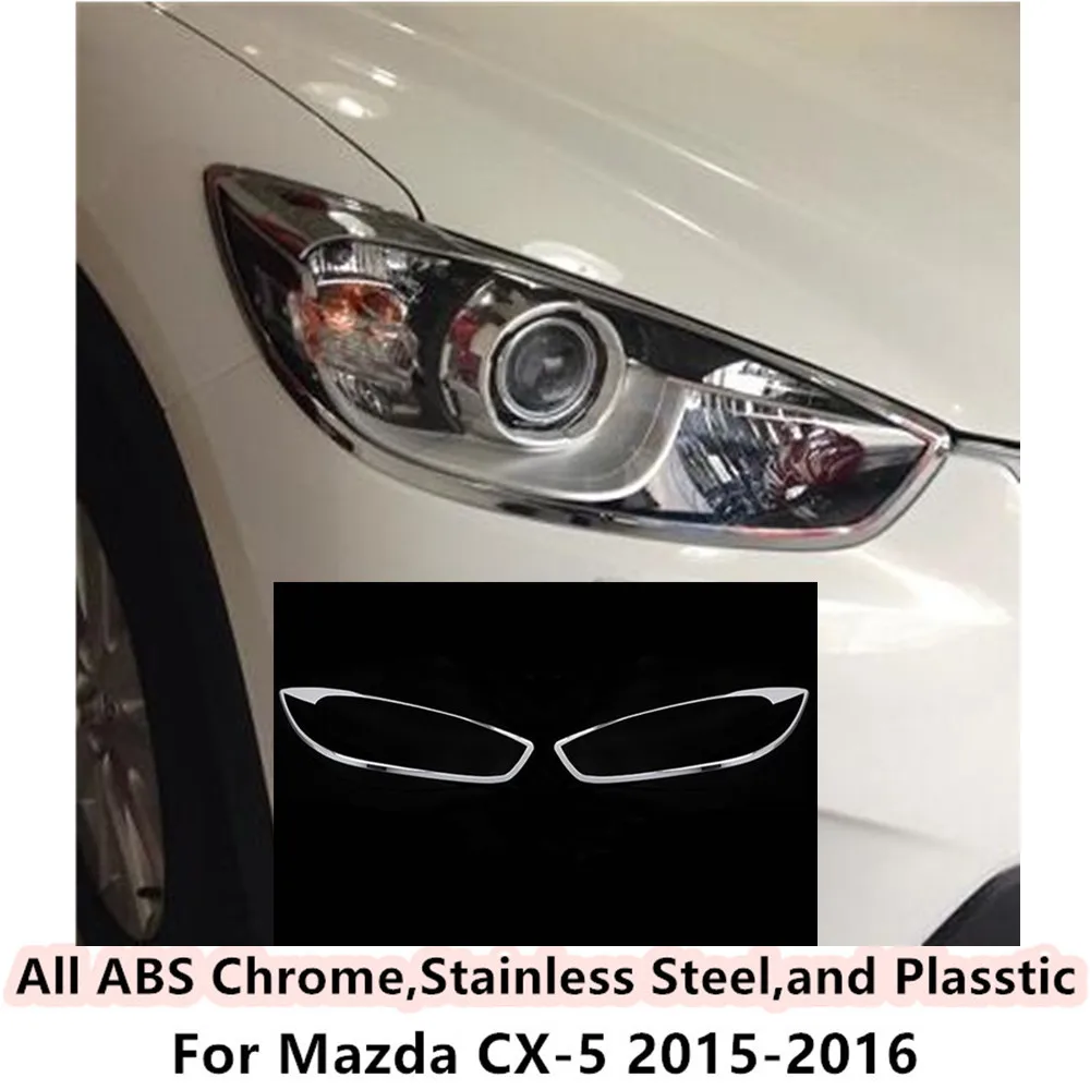 Začiatok predaja Na Mazda CX-5 CX5 2016 auto predné vedúci Svetlo lampy detektor rám stick styling ABS Chrome kryt výbava časti 2 ks
