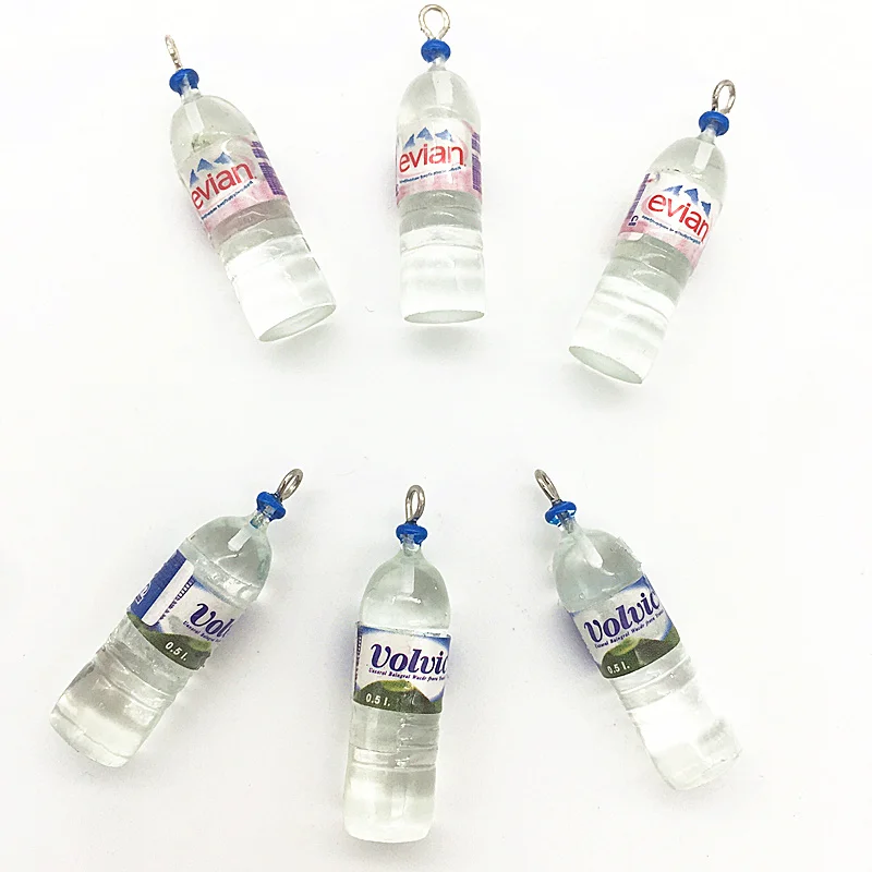 Začnime!roztomilý Miniatúrne fľaše,živice Víno/saké/fľaše s vodou,3D winebottle pre dovolenku keychain a náušnice dekorácie.