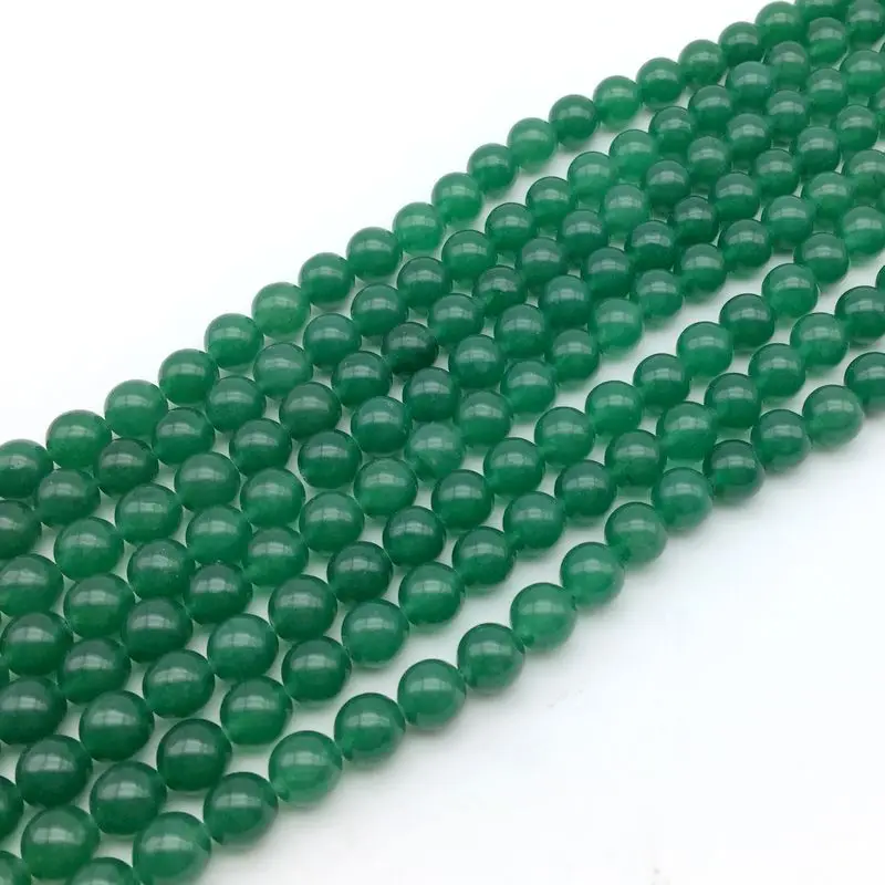 Zelená Aventurine Hladké Kolo Voľné Dištančné Korálky 6 mm 8 mm 10 mm 12 mm DIY Šperky Robiť