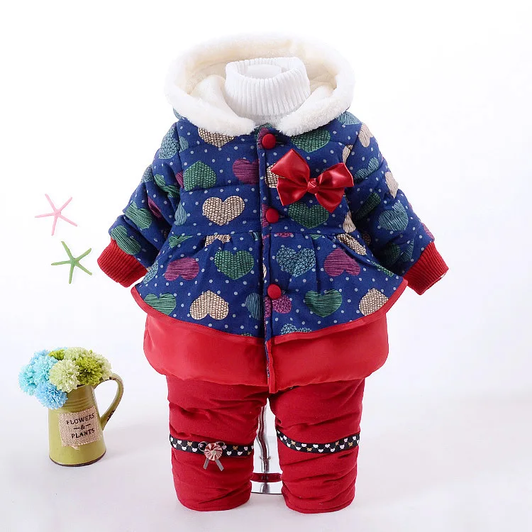 Zimné Velvet Teplé Deti Oblečenie Baby Dievčatá Oblečenie Set sa Deti Oblečenie Sady Batoľa Dievča Oblečenie, Módne kórejský 2016 Nové 2ks