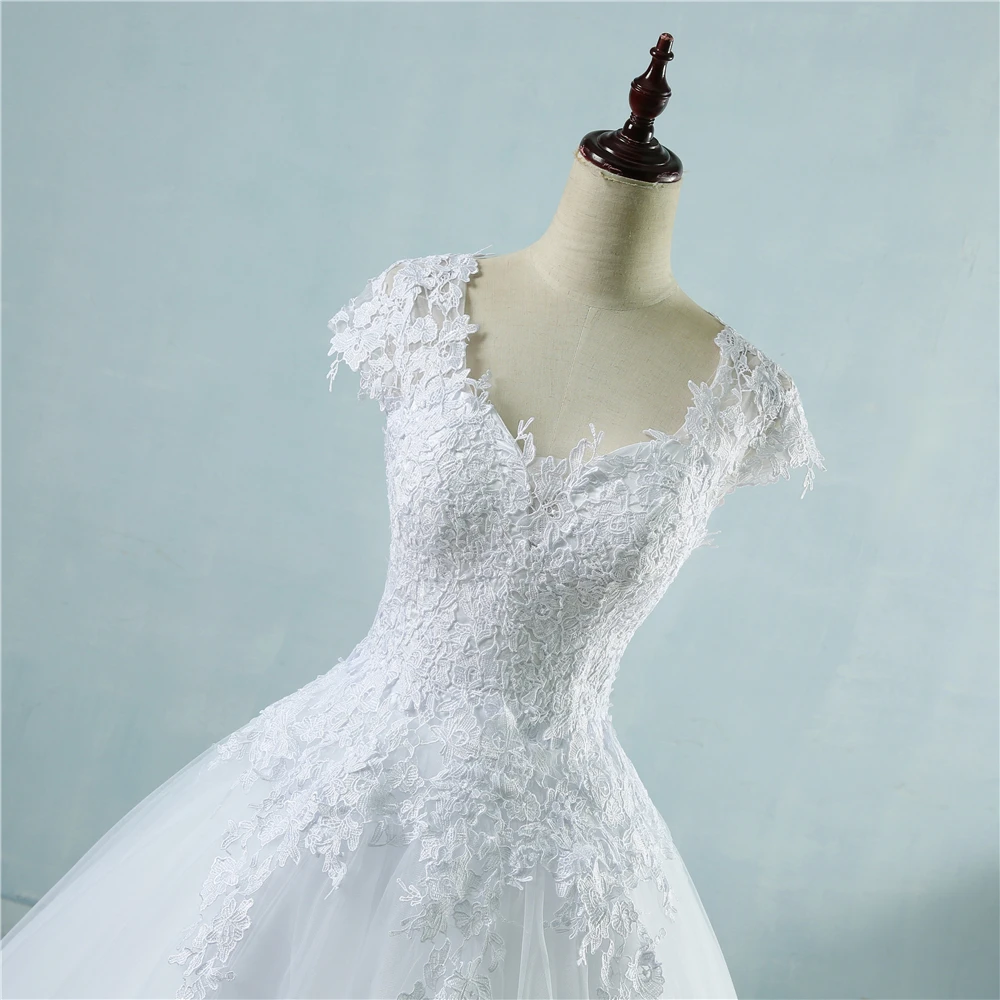 ZJ9085 2016 čipka Biela Slonovinová Krátke Svadobné Šaty pre nevesty svadobné šaty Vintage plus veľkosť maxi Zákazníka vyrobené veľkosť 2-28W