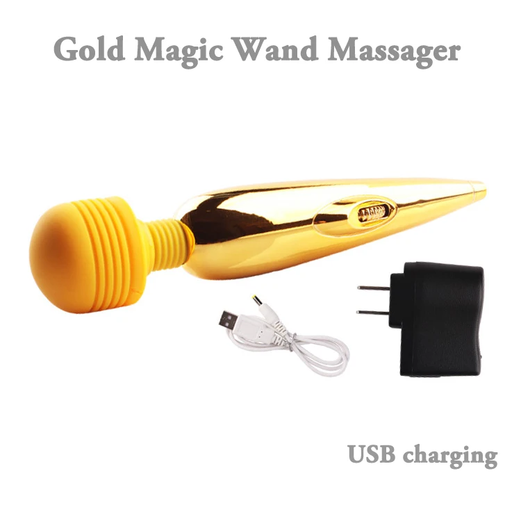 Zlatý Prútik Masér USB prílohu nabíjania AV vibrátor Dospelých, Sexuálne Hračky pre Ženy