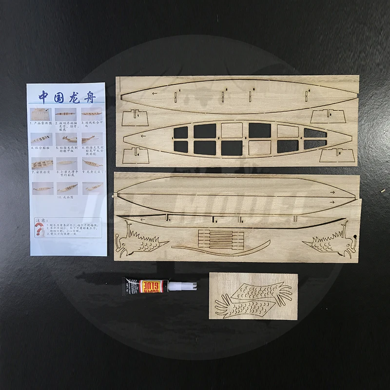 Čína Loď Dragon Drevené Montáž Simulačný Model Desať Pádlo Plachetnica Model Súpravy DIY Puzzle, Hračky