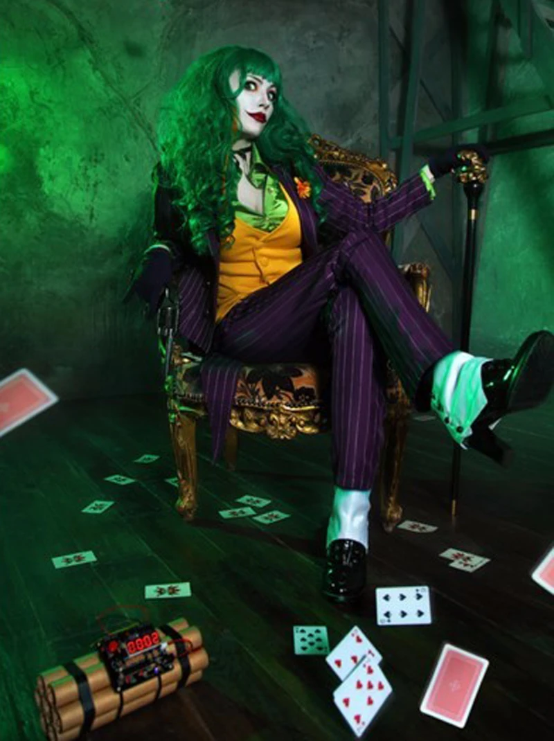 Ženské Batman Dark Knight Joker Cosplay Kostým Pre Ženy Halloween Samovražedné Komando Kostým S Plnou Nastaviť Zákazku Akejkoľvek Veľkosti