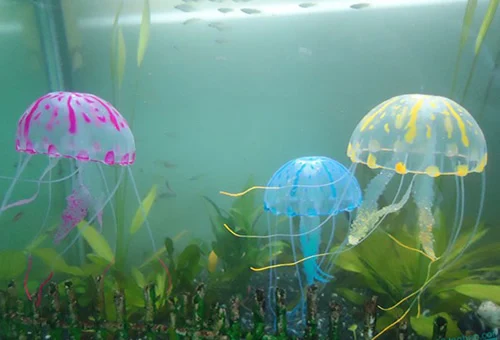 Žiariaci Efekt Živé Medúzy pre Akvarijné Ryby, Nádrž, Bazén Ornament Dekorácie