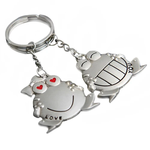 1 Pár Milujem ťa, Veľké Ústa Krúžok na kľúče Žaba Keychain Kľúčenka Milú Darček Keyring 6L5J