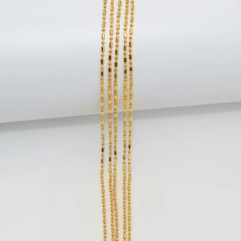 10pcs Veľkoobchod Zlata Plné Náhrdelník Módne Šperky Columanar Loptu Reťazca 2 mm Náhrdelník s dĺžkou 16 až 30 Cm Prívesok Reťazca